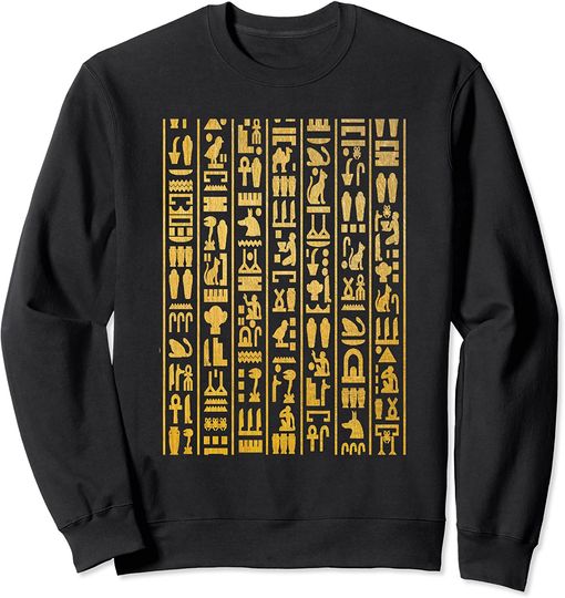 Egyptian Hieroglyphics Sweatshirt - Ancient Egypt Sweatshirt Sweatshirt
