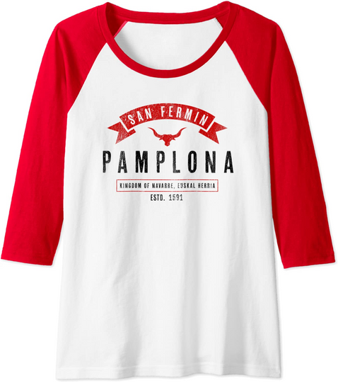 Camiseta de Béisbol Pamplona San Fermin Unisex