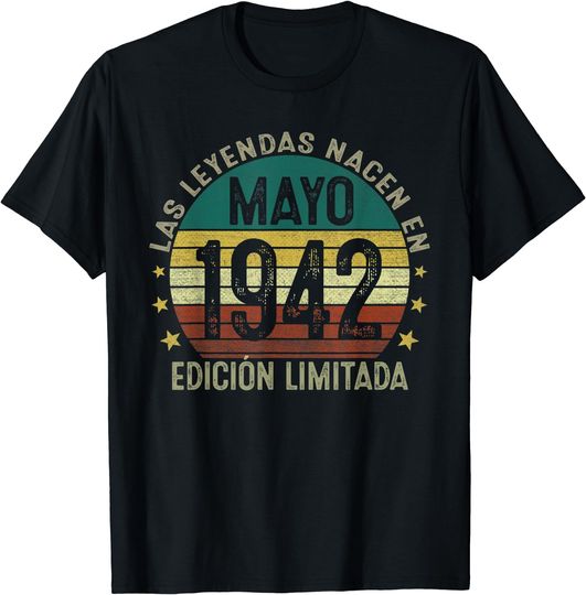 Camiseta Cumpleaños Mayo 1942 para Hombre Mujer