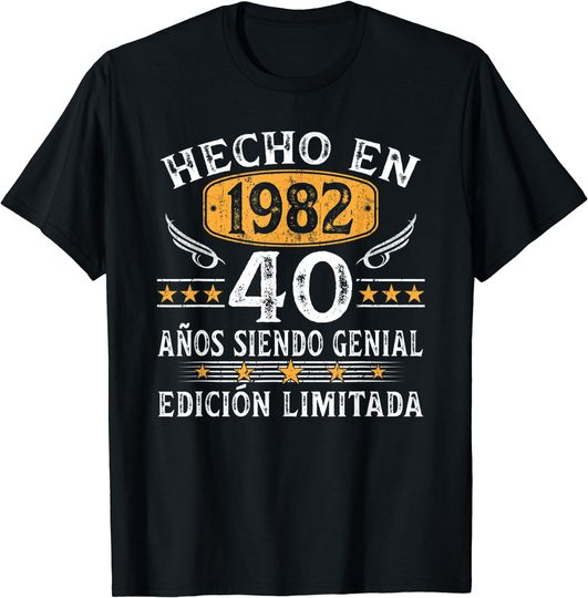Camiseta Cumpleaños Mayo 1982 para Hombre Mujer