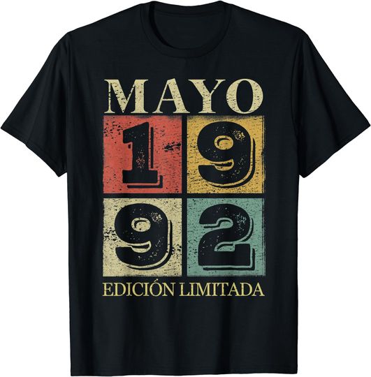 Camiseta Cumpleaños Mayo 1992 para Hombre Mujer