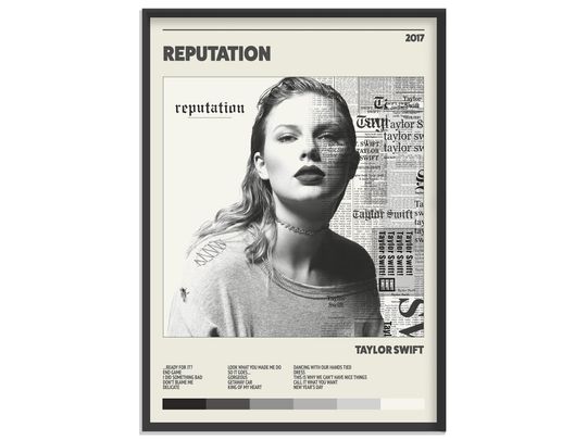 Taylor Swift - Reputation - Retro Album Print | Music Premium Matte Vertical Poster