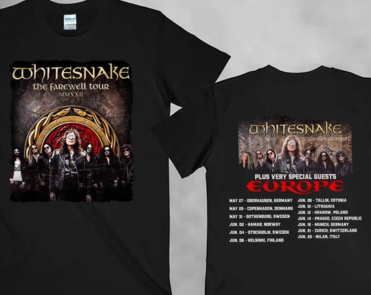 Whitesnake The Farewell Europe Tour 2022 Shirt, Whitesnake Tour Shirt, Whitesnake & Foreigner Tour 2022 Shirt, Whitesnake Anniversary Shirt