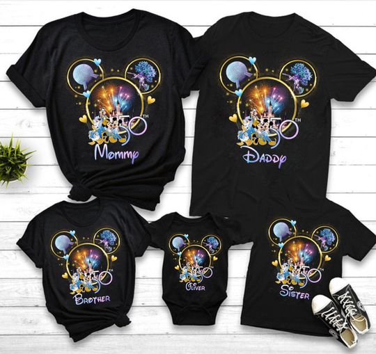 Personalized Disney 50th Anniversary Family shirt, Disney family vacation 2023, Disney trip 2023 shirts, Magic Kingdom Shirt