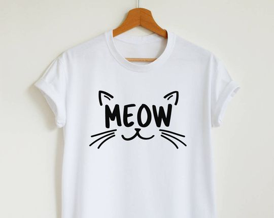 MEOW T-shirt, cute cat shirt