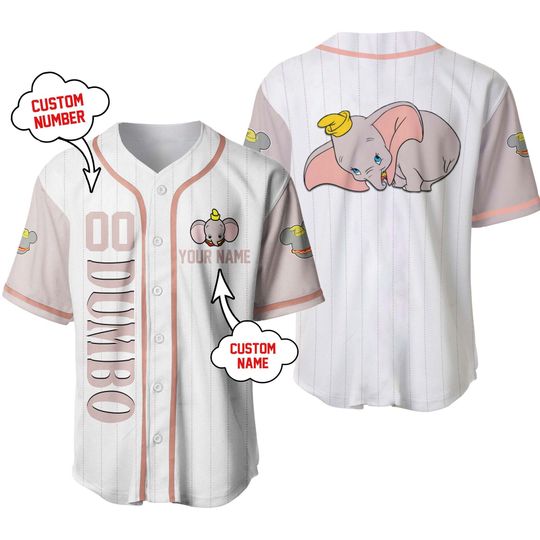 Dumbo The Flying Elephant Baseball Jersey