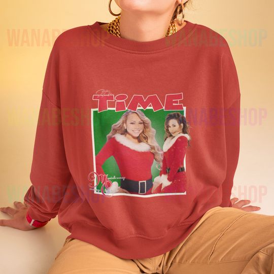Mariah Carey Sweatshirt Christmas Vintage Homage Movie Unisex Sweatshirt
