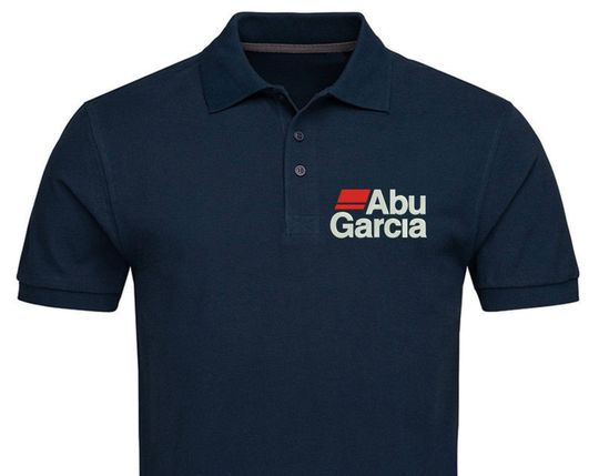 Abu Garcia Fishing Man's Polo Shirt Embroidered Design