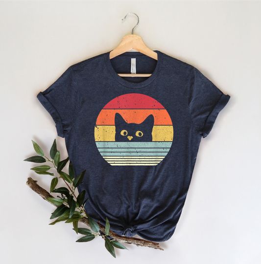 Cat Shirt, Funny Cat Shirt, Distressed 80s Vintage T-Shirt, Vintage Shirt, Retro Gift Tee, Vintage Cat Shirt, Cat Lover Shirt, Cat Mom Shirt