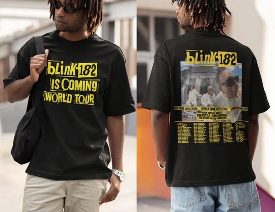 Blink 182 T Shirt, Blink-182 Reunite Tour T-shirt, Blink-182 Music Band Double Sided T-shirt