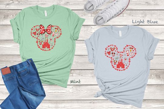 Valentines Day Mickey and Minnie Couple Shirt, Disney Couple shirt, Disney Valentine Couple Shirt