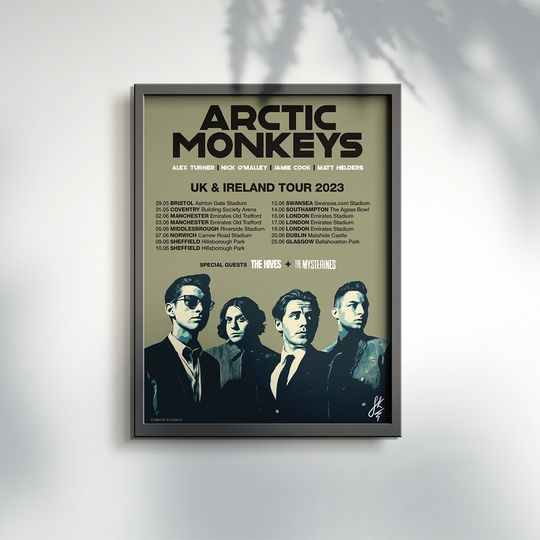 Arctic Monkeys Poster - 2023 Tour - Band Prints