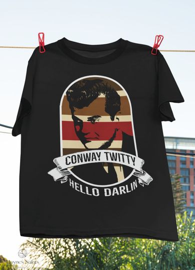 Conway Twitty - Hello Darlin Vintage T-Shirt, Conway Twitty Singer, Hello Darlin Song