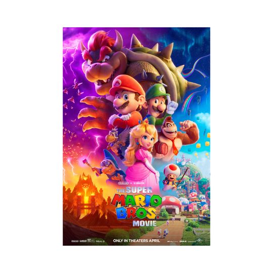 The Super Mario Bros. Movie Poster Quality Glossy Print Photo Wall Art