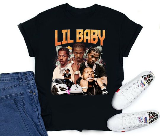 Lil Baby T-shirt, Lil Baby Vintage Retro Style Rap T-Shirt