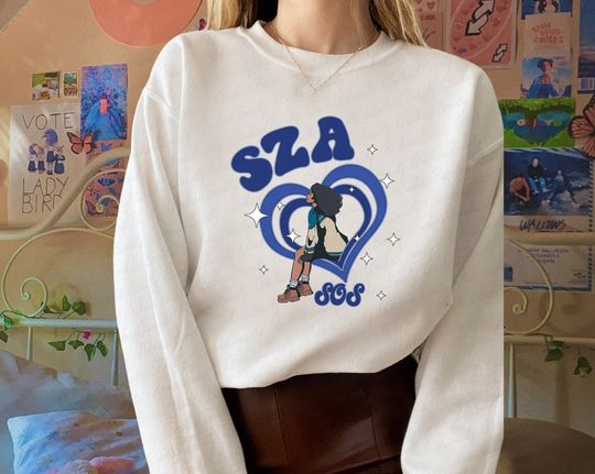 Vintage SZA Shirt, S Z A SOS Album 2022 , S Z A merch, Vintage y2k Style Sos Sweatshirt