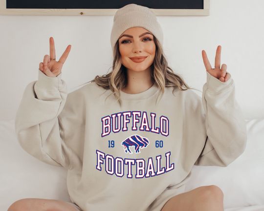 Lets Go Buffalo Sweatshirt, Buffalo Football Apparel, Buffalo Vintage Sweatshirt