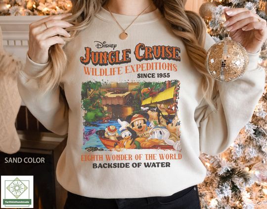 Retro Disney Jungle Cruise Sweatshirt, Mickey and Friends Cruise Sweatshirt