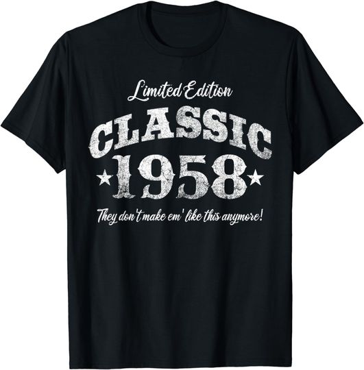 65 Years Old Vintage Classic Car 1958 65th Birthday T-Shirt