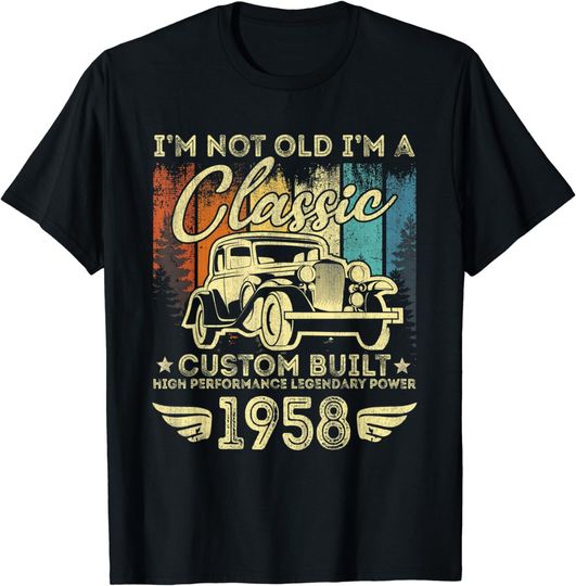 65 Year Old Vintage 1958 Classic Car 65th Birthday Gifts T-Shirt
