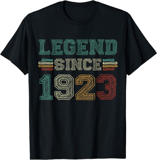 100 Years Old Legend Since 1923 100th Birthday T-Shirt