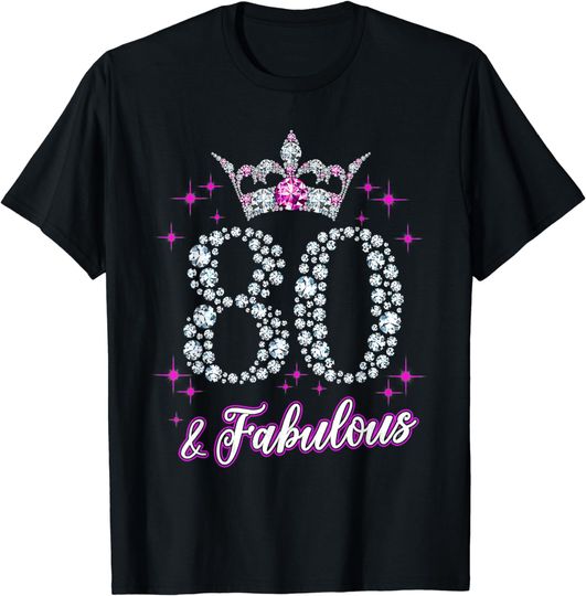 80 Years Old Gifts 80 & Fabulous Since 1943 80th Birthday T-Shirt