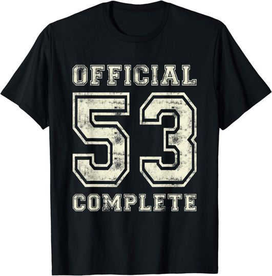 53th Birthday Official Complete Grunge College Style T-Shirt