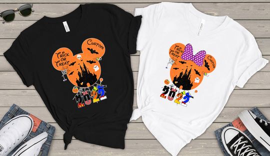 Mickey Trick Or Treat Halloween Party 2022, Disney Halloween Family Shirts 2022, Mickey And Minnie Halloween Shirt, Halloween Disney Shirt