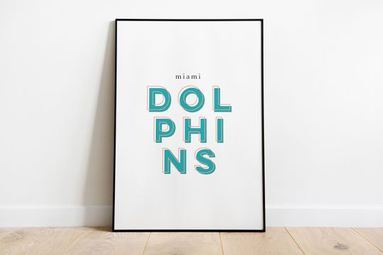 Miami Dolphins Football Poster