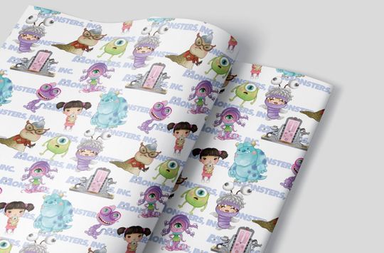 Monsters Inc Wrapping Paper Sheets