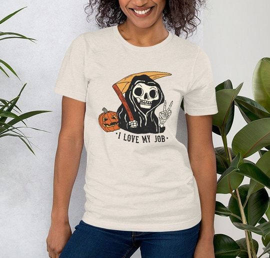 I Love My Job Grim Reaper Cute Funny Unisex t-shirt