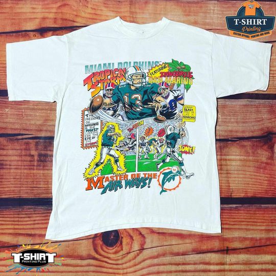 Vintage Dan Marino Miami Dolphins Comic Series T-Shirt