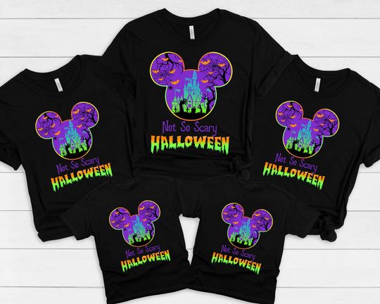 Disney Halloween Family Matching Shirt, Disney Mickey Not So Scary Shirt