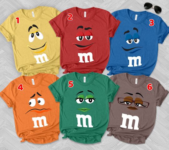 M & M Shirt, Matching Costume Shirt, M and M shirt Halloween Costume