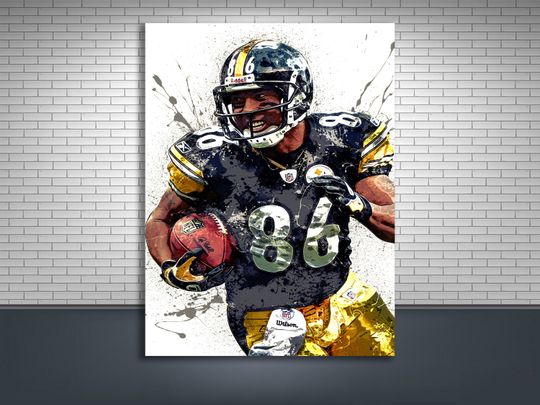 Hines Ward, Pittsburgh Steelers, Canvas Wrap, Man Cave, Bar, Game Room, Kids Room