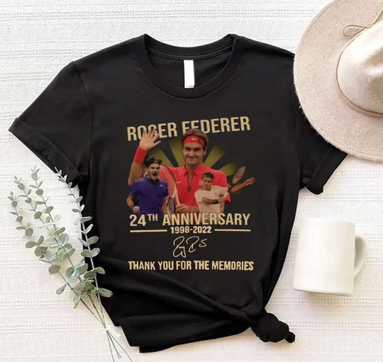 Roger Federer Shirt, Roger Federer 24th Anniversary Shirt