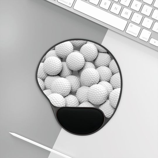 Golf Ball Mouse Pad With Wrist Rest