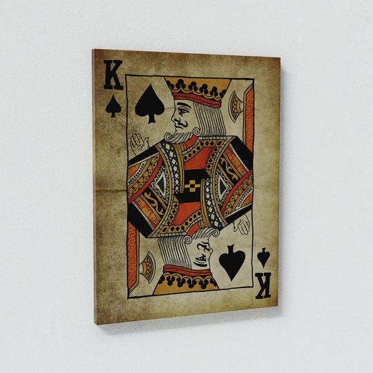 King of Spades Card Canvas | Wall Art Home Decoration Painting Poster