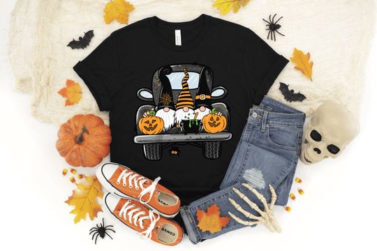 Halloween Truck Shirt, Halloween Gnomes Tshirt, Halloween Party,Halloween T-shirt