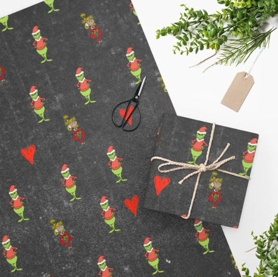 Grinch Wrapping Paper, Grinch Christmas Paper, The Grinch Wrapping Paper