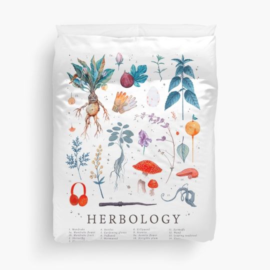Herbology Harry Plants Duvet Cover
