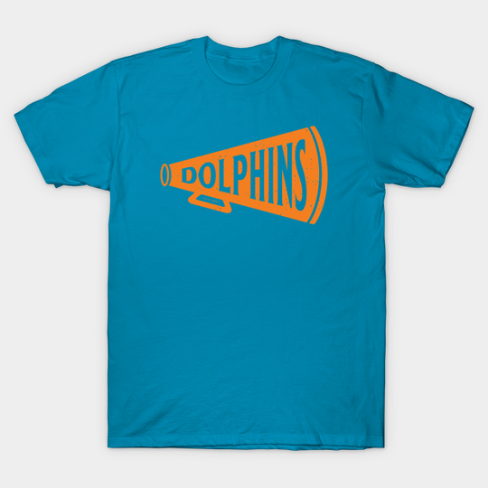 Vintage Megaphone - Miami Dolphins (Orange Dolphins Wordmark) - Miami Dolphins - T-Shirt