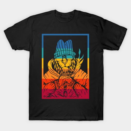 Retro king lion - Vintage - T-Shirt