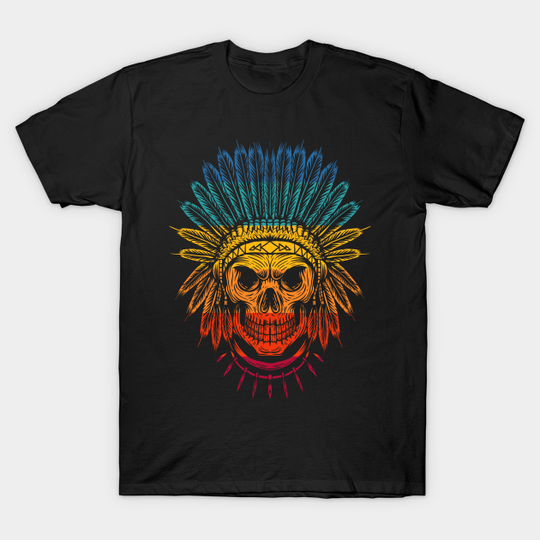 Retro beautiful skull head halloween - Vintage - T-Shirt