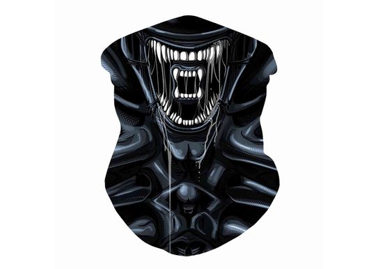 Alien Monster Scarf Face Mask, Neck Gaiter, Riding Face Cover, Tube Bandana Mask