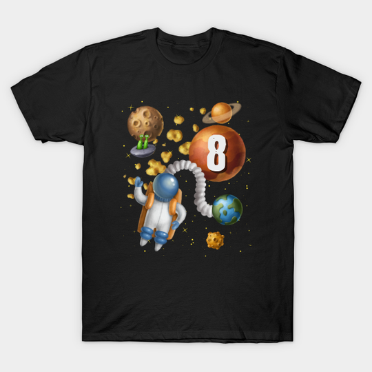 Future Astronaut 8th Birthday Party Future Spaceman Gift Idea - Future Astronaut - T-Shirt