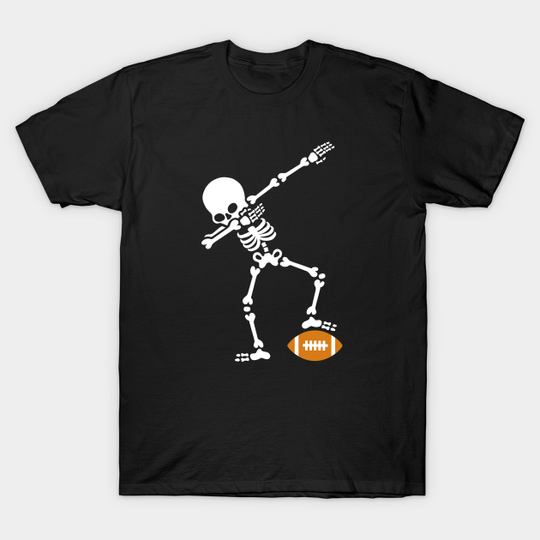 Dab dabbing skeleton rugby - American football - Foorball - T-Shirt
