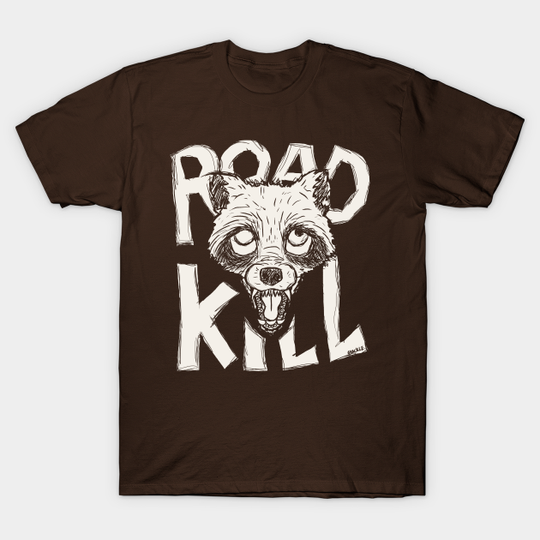 Roadkill Raccoon (Knockout Version) - Raccoon - T-Shirt