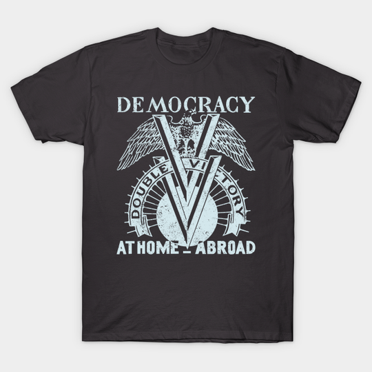 Democracy Double V - light - Us History - T-Shirt