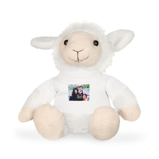 Personalized photo plush Sheep with T-shirt, Sheep, custom stuffed animal, personalized gifts